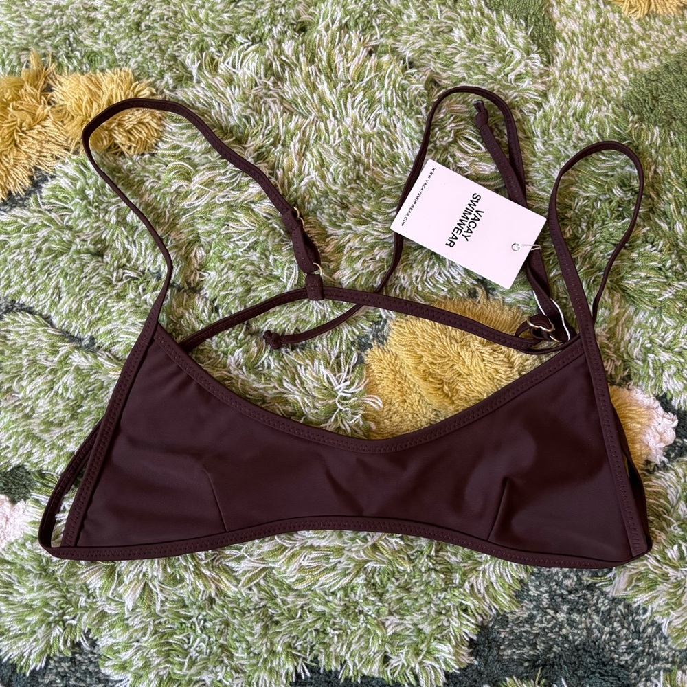 Brown bikini top